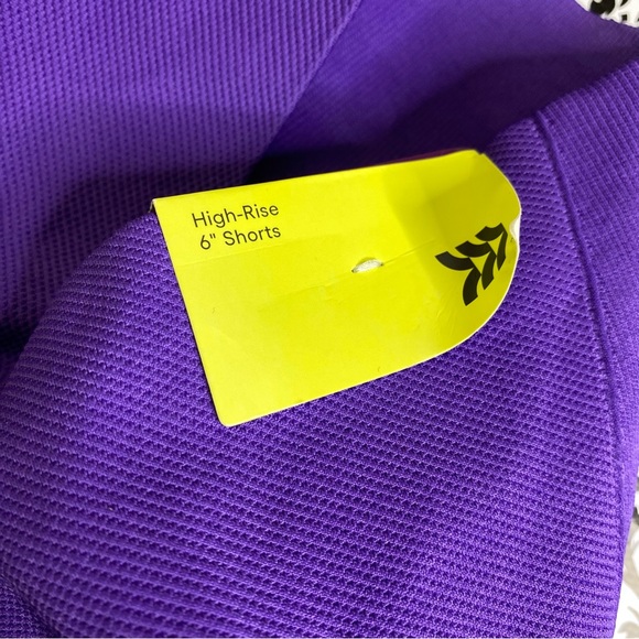 NWT All in Motion : size XL : purple high waist 6” seamless core workout shorts - Picture 12 of 15